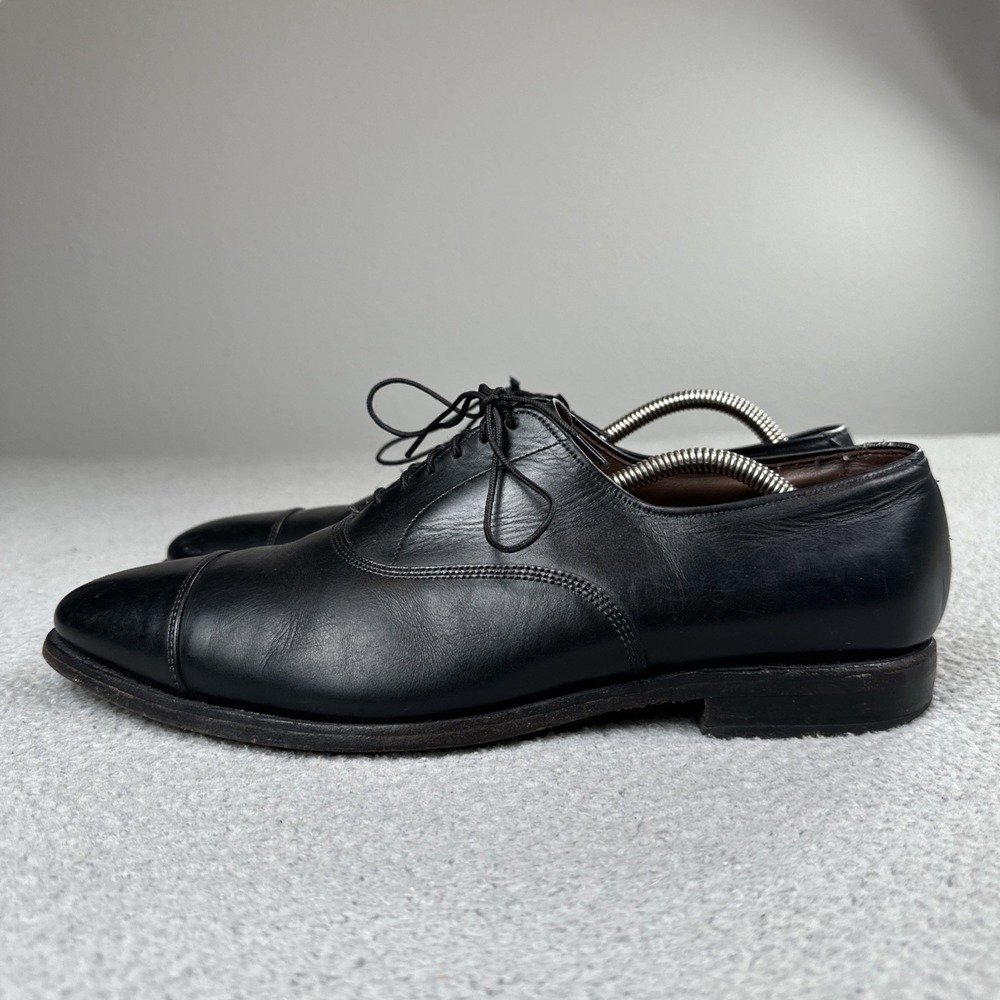 Allen Edmunds Park Avenue Cap Toe Dress Shoes Men 11D Black Leather USA Made